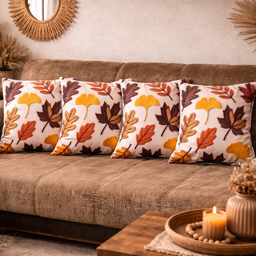3D Dijital Baskılı 2li Set Modern Dekoratif Kırlent Kılıfı Tek Taraflı 43x43 cm - Görsel 9