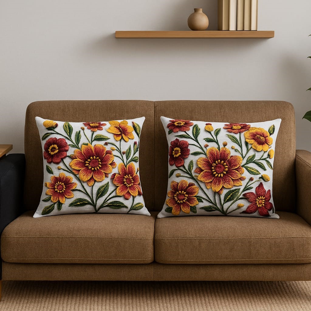 Özdağ Home Concept 2 Adet  43X43 cm Dijital Baskılı Premium Kumaş Dekoratif Kırlent Kılıfı - Görsel 6