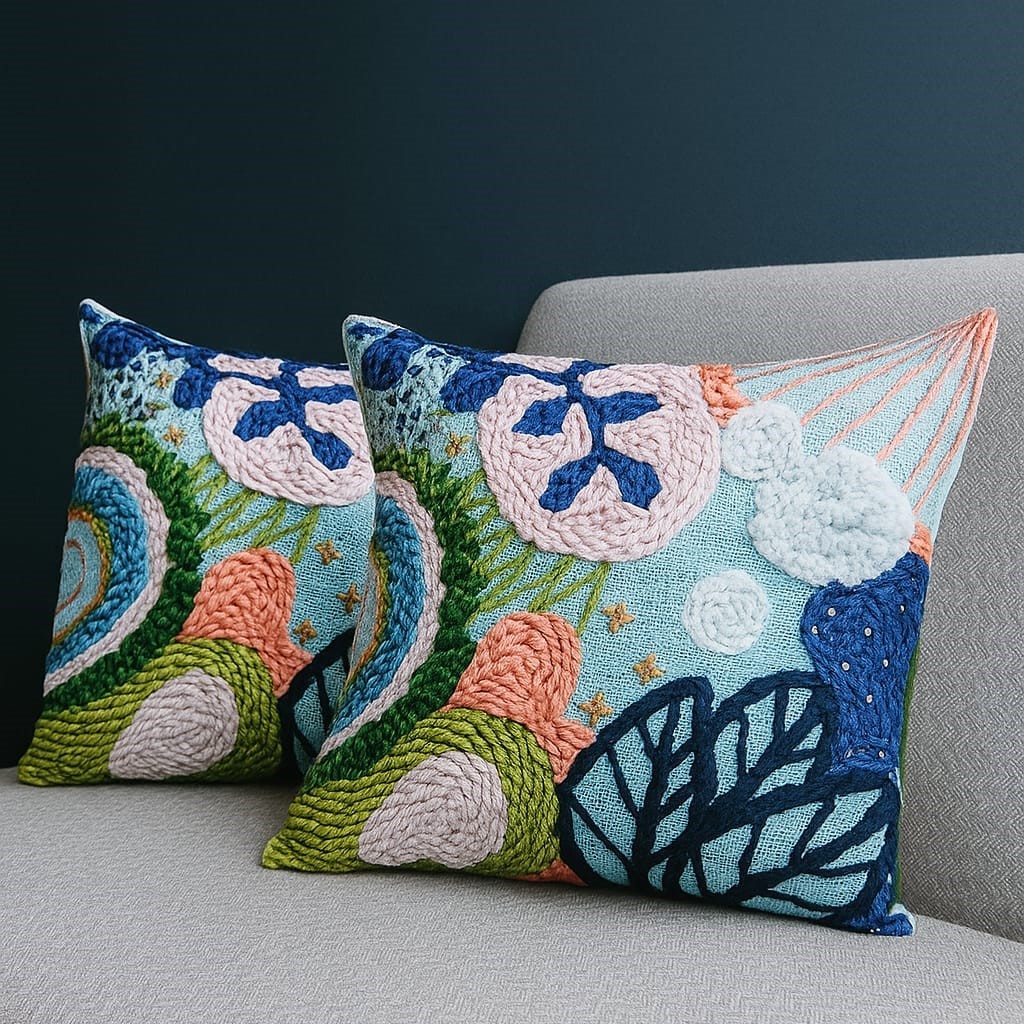 Özdağ Home Concept 2 Adet  43X43 cm Dijital Baskılı Premium Kumaş Dekoratif Kırlent Kılıfı |Salon & Oturma Odası - Görsel 4