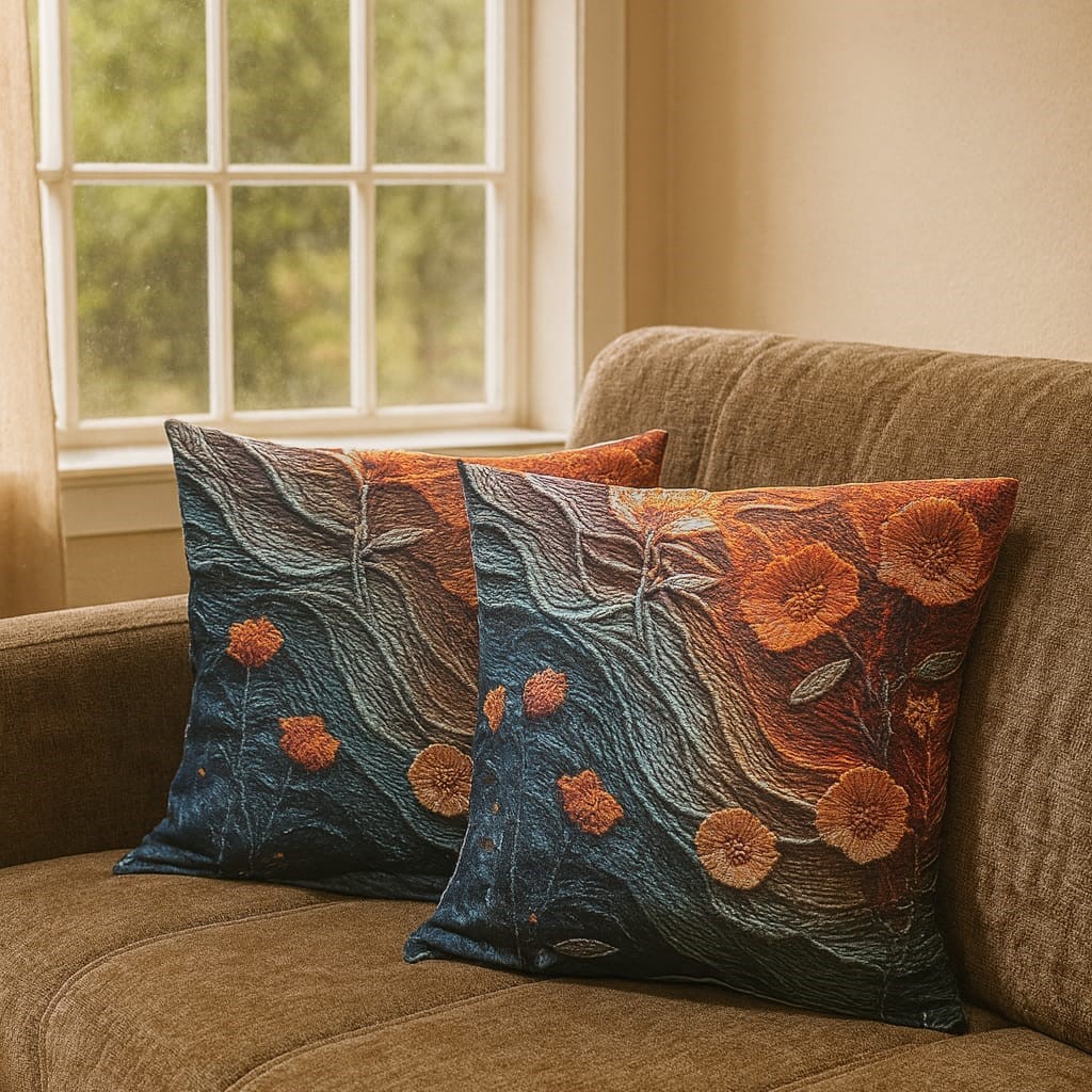 Özdağ Home Concept 2 Adet  43X43 cm Dijital Baskılı Premium Kumaş Dekoratif Kırlent Kılıfı - Görsel 5