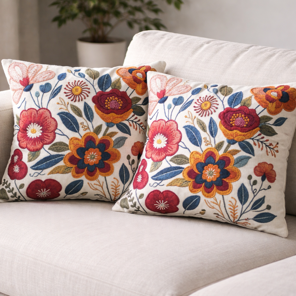 Özdağ Home Concept Modern Dijital Baskılı 3 Boyutlu Dekoratif Kırlent Kılıfı  2 li Set – Renkli, Şık ve Yıkanabilir (43x43 cm) - Görsel 2