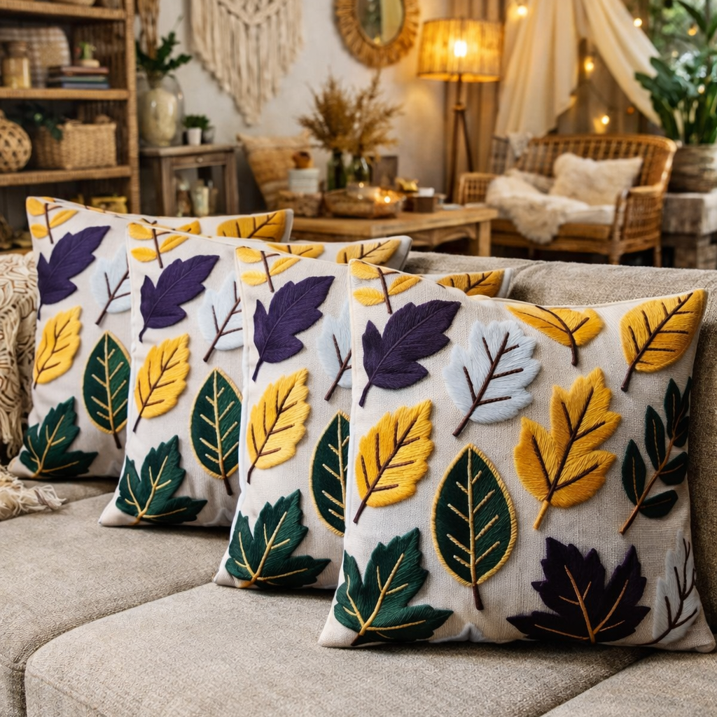 3D Dijital Baskı Premium Kumaş Kırlent Kılıfı 43x43 cm 2’li Set–Dekoratif Yastık - Görsel 3