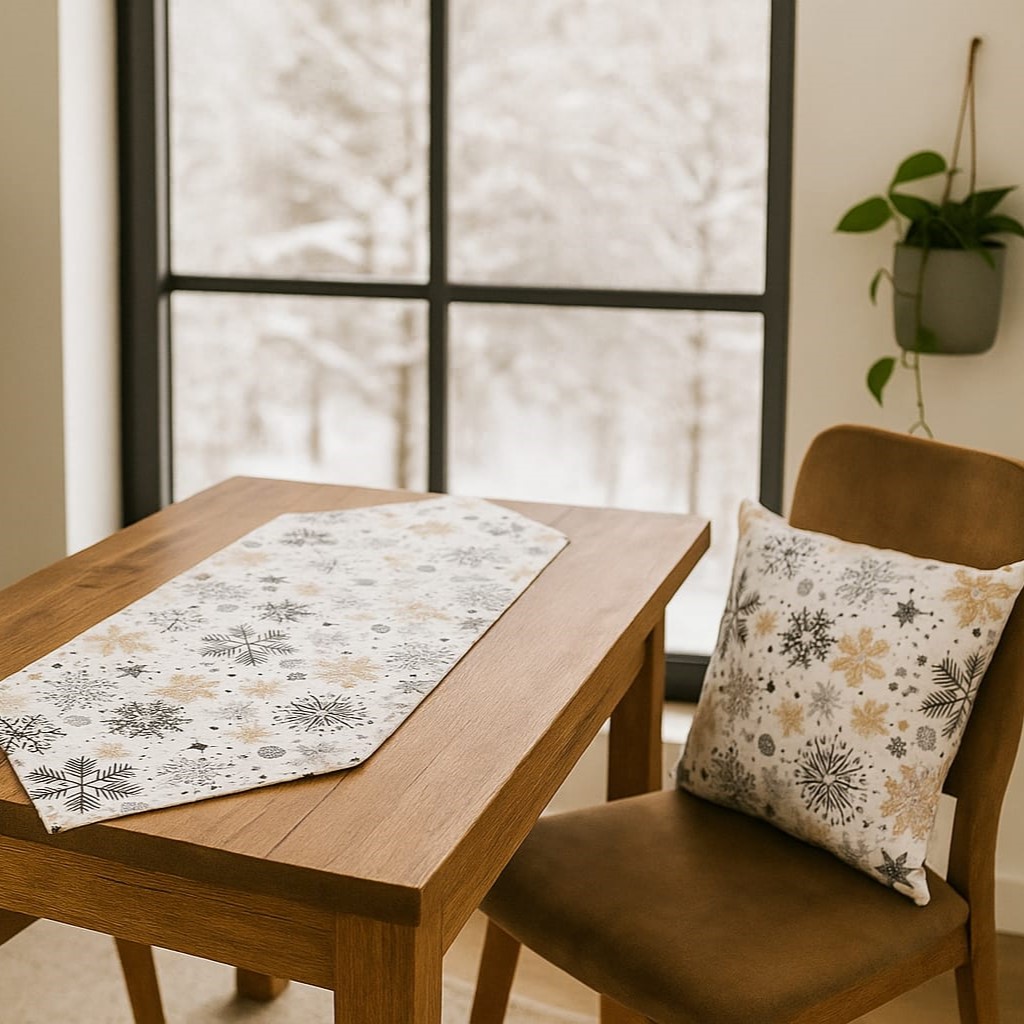 Özdağ Home Concept Duck Kumaş 2'li Çift Taraflı Kırlent Kılıfı (43X43 Cm) +  Runner (42X100 Cm) Seti– Dekoratif Kombin - Görsel 5