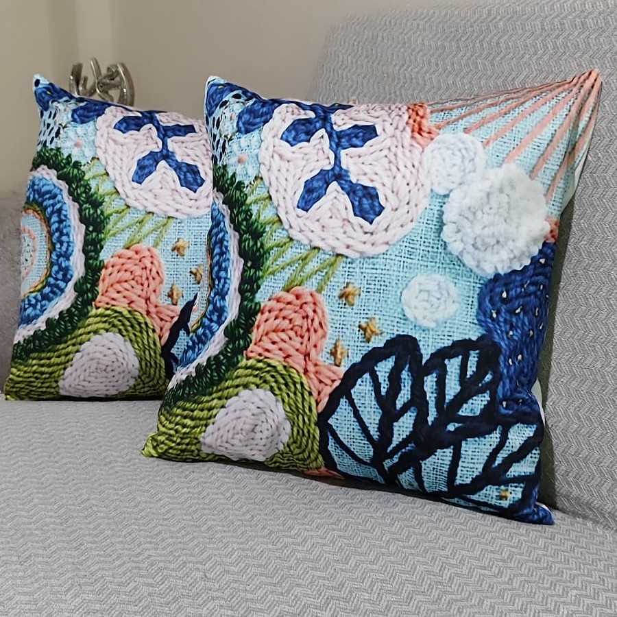 Özdağ Home Concept 2 Adet  43X43 cm Dijital Baskılı Premium Kumaş Dekoratif Kırlent Kılıfı |Salon & Oturma Odası - Görsel 5