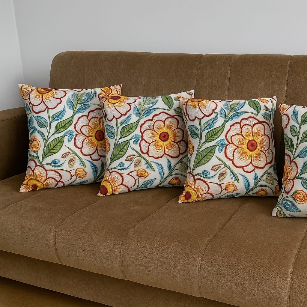 2 Adet 43X43 cm Dijital Baskılı Dekoratif Kırlent Kılıfı - Görsel 7