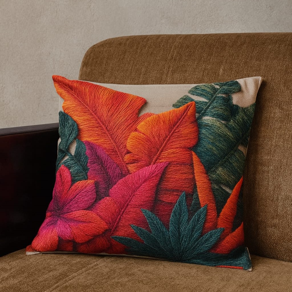 3D Dijital Baskılı 2li Set Modern Dekoratif Kırlent Kılıfı Tek Taraflı 43x43 cm - Görsel 8