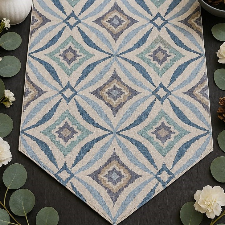 Özdağ Home Concept 140X40 cm Etnik Desen Duck Kumaş Runner | Leke Tutmaz, Dekoratif Masa Örtüsü - Görsel 3