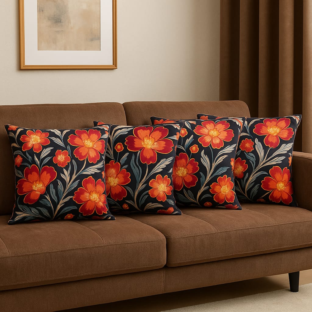 Özdağ Home Concept 2 Adet  43X43 cm Dijital Baskılı Premium Kumaş Dekoratif Kırlent Kılıfı - Görsel 6