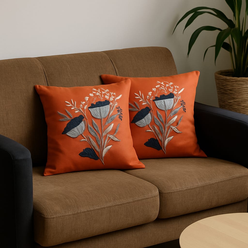 Özdağ Home Concept 2 Adet  43X43 cm Dijital Baskılı Premium Kumaş Dekoratif Kırlent Kılıfı - Görsel 5