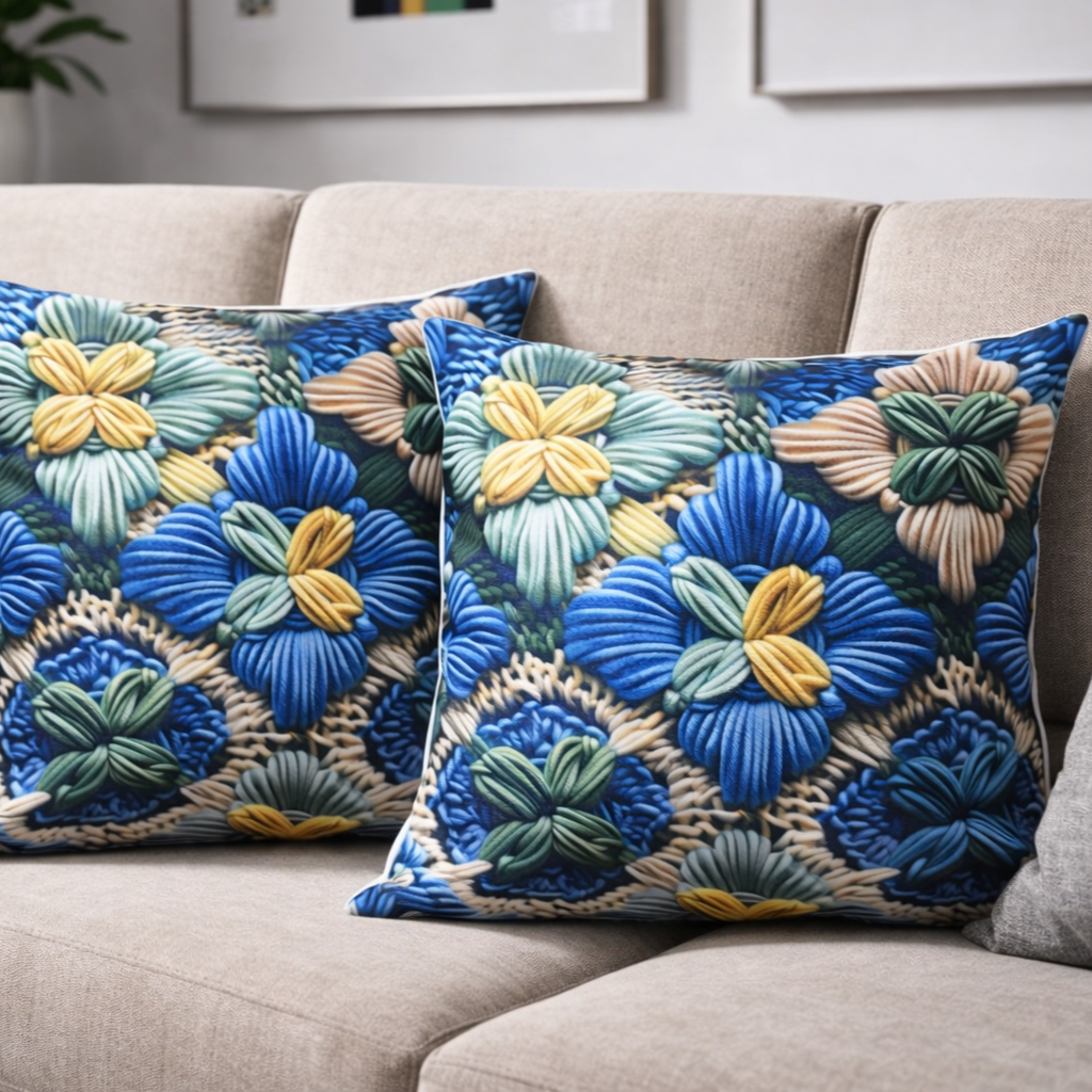 Özdağ Home Concept Modern Dijital Baskılı 3 Boyutlu Dekoratif Kırlent Kılıfı  2 li Set – Renkli, Şık ve Yıkanabilir (43x43 cm) - Görsel 5