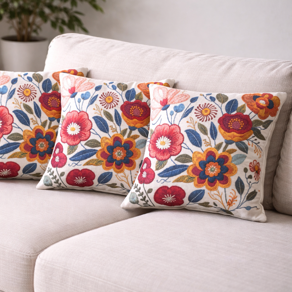 Özdağ Home Concept Modern Dijital Baskılı 3 Boyutlu Dekoratif Kırlent Kılıfı  2 li Set – Renkli, Şık ve Yıkanabilir (43x43 cm) - Görsel 3