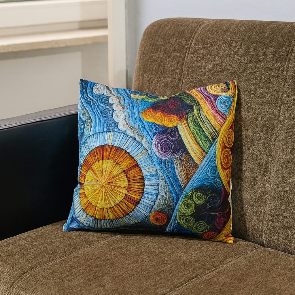3D Dijital Baskı Premium Kumaş Kırlent Kılıfı 43x43 cm 2’li Set–Dekoratif Yastık - Görsel 6