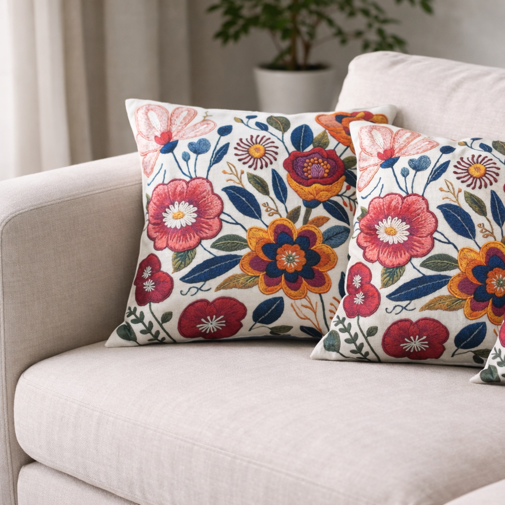 Özdağ Home Concept Modern Dijital Baskılı 3 Boyutlu Dekoratif Kırlent Kılıfı  2 li Set – Renkli, Şık ve Yıkanabilir (43x43 cm) - Görsel 4