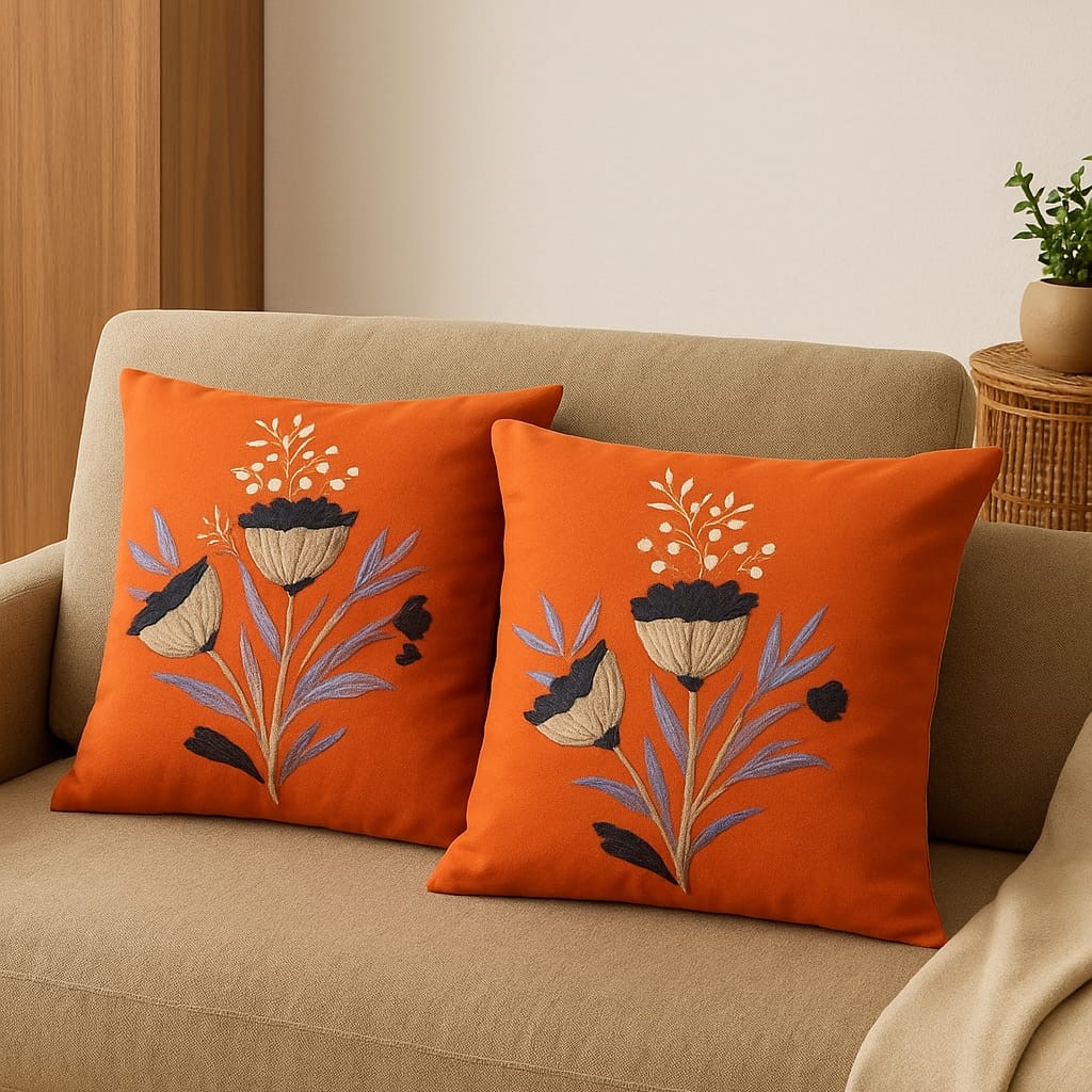 Özdağ Home Concept 2 Adet  43X43 cm Dijital Baskılı Premium Kumaş Dekoratif Kırlent Kılıfı - Görsel 6