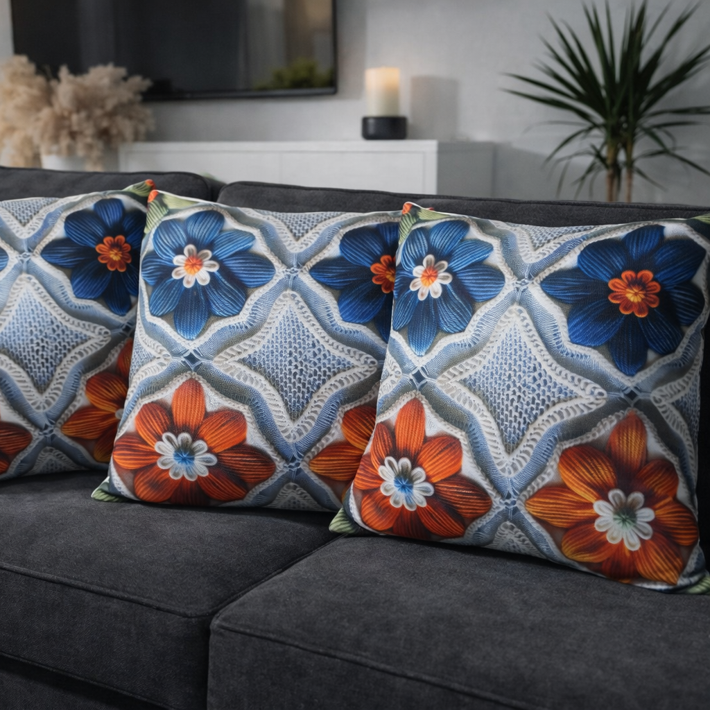 Özdağ Home Concept Modern Dijital Baskılı 3 Boyutlu Dekoratif Kırlent Kılıfı  2 li Set – Renkli, Şık ve Yıkanabilir (43x43 cm) - Görsel 4