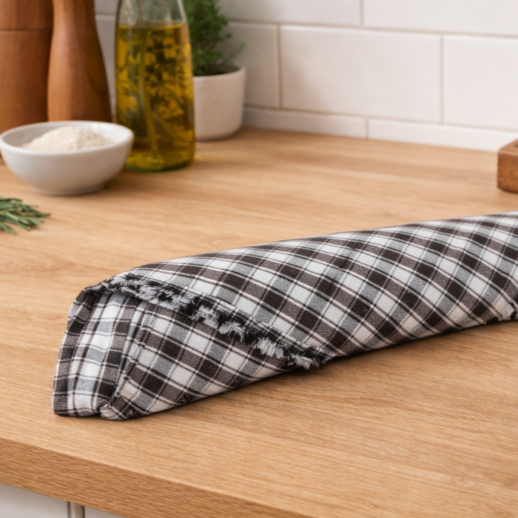 Özdağ Home Concept  Ekose Desenli Sofra Bezi/Masa Örtüsü – Şık, Dayanıklı ve Günlük Kullanıma Uygun Dokuma Kumaş (Kahverengi) - Görsel 2