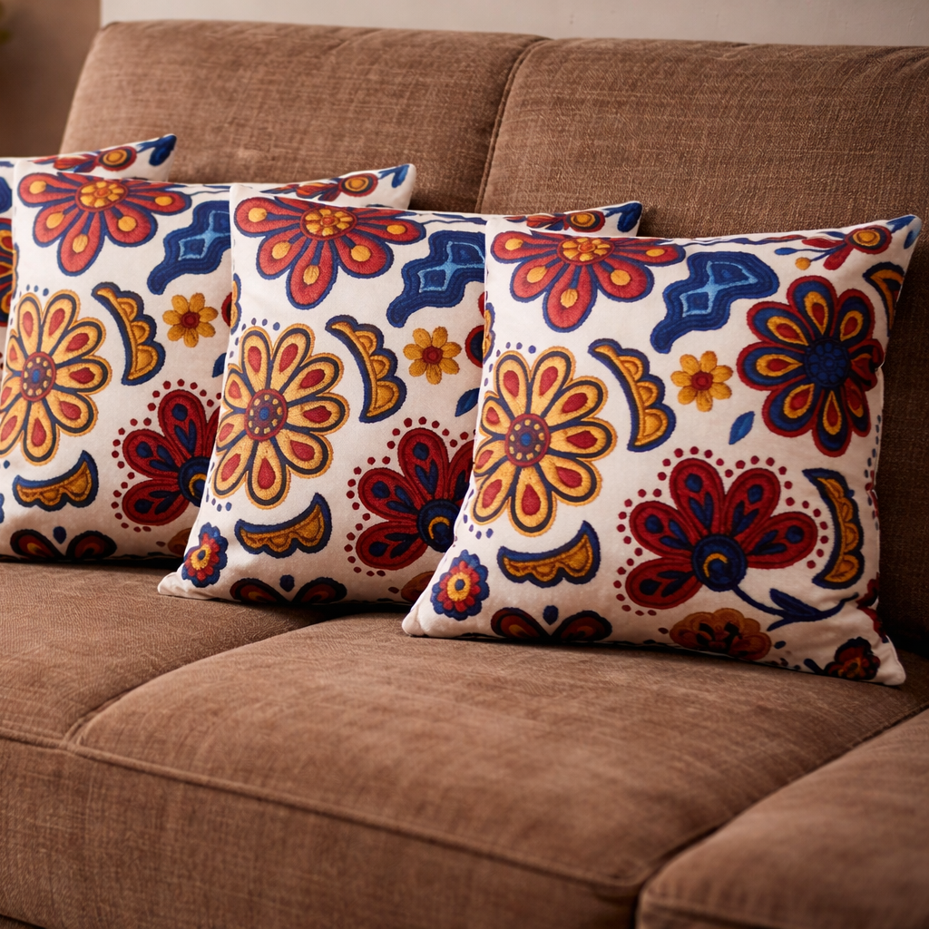 Özdağ Home Concept Modern Dijital Baskılı 3 Boyutlu Dekoratif Kırlent Kılıfı  2 li Set – Renkli, Şık ve Yıkanabilir (43x43 cm) - Görsel 3
