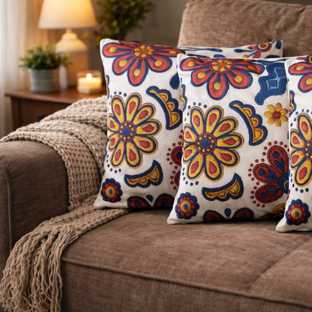 Özdağ Home Concept Modern Dijital Baskılı 3 Boyutlu Dekoratif Kırlent Kılıfı  2 li Set – Renkli, Şık ve Yıkanabilir (43x43 cm) - Görsel 4