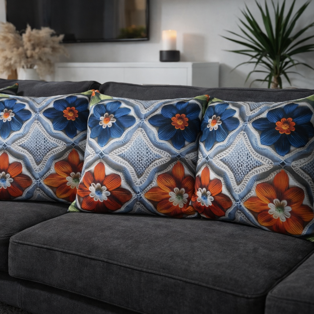 Özdağ Home Concept Modern Dijital Baskılı 3 Boyutlu Dekoratif Kırlent Kılıfı  2 li Set – Renkli, Şık ve Yıkanabilir (43x43 cm) - Görsel 6