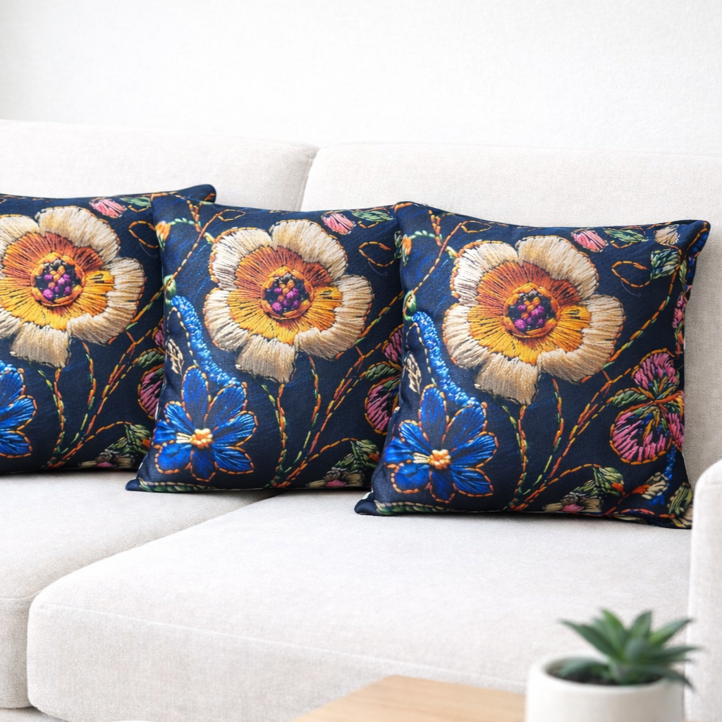 Özdağ Home Concept Modern Dijital Baskılı 3 Boyutlu Dekoratif Kırlent Kılıfı  2 li Set – Renkli, Şık ve Yıkanabilir (43x43 cm) - Görsel 4