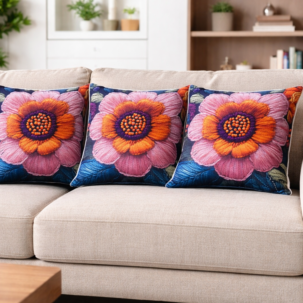 Özdağ Home Concept Modern Dijital Baskılı 3 Boyutlu Dekoratif Kırlent Kılıfı  2 li Set – Renkli, Şık ve Yıkanabilir (43x43 cm) - Görsel 7