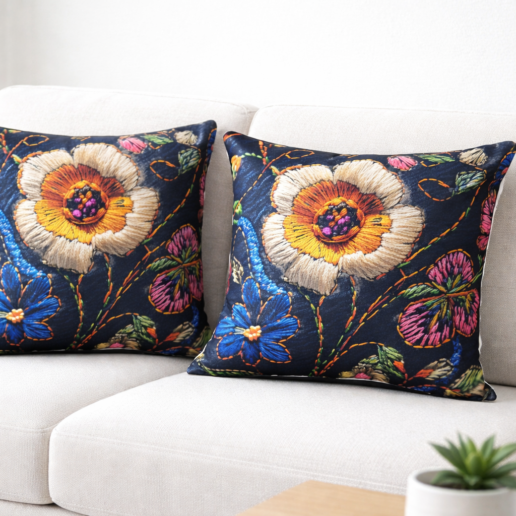 Özdağ Home Concept Modern Dijital Baskılı 3 Boyutlu Dekoratif Kırlent Kılıfı  2 li Set – Renkli, Şık ve Yıkanabilir (43x43 cm) - Görsel 5