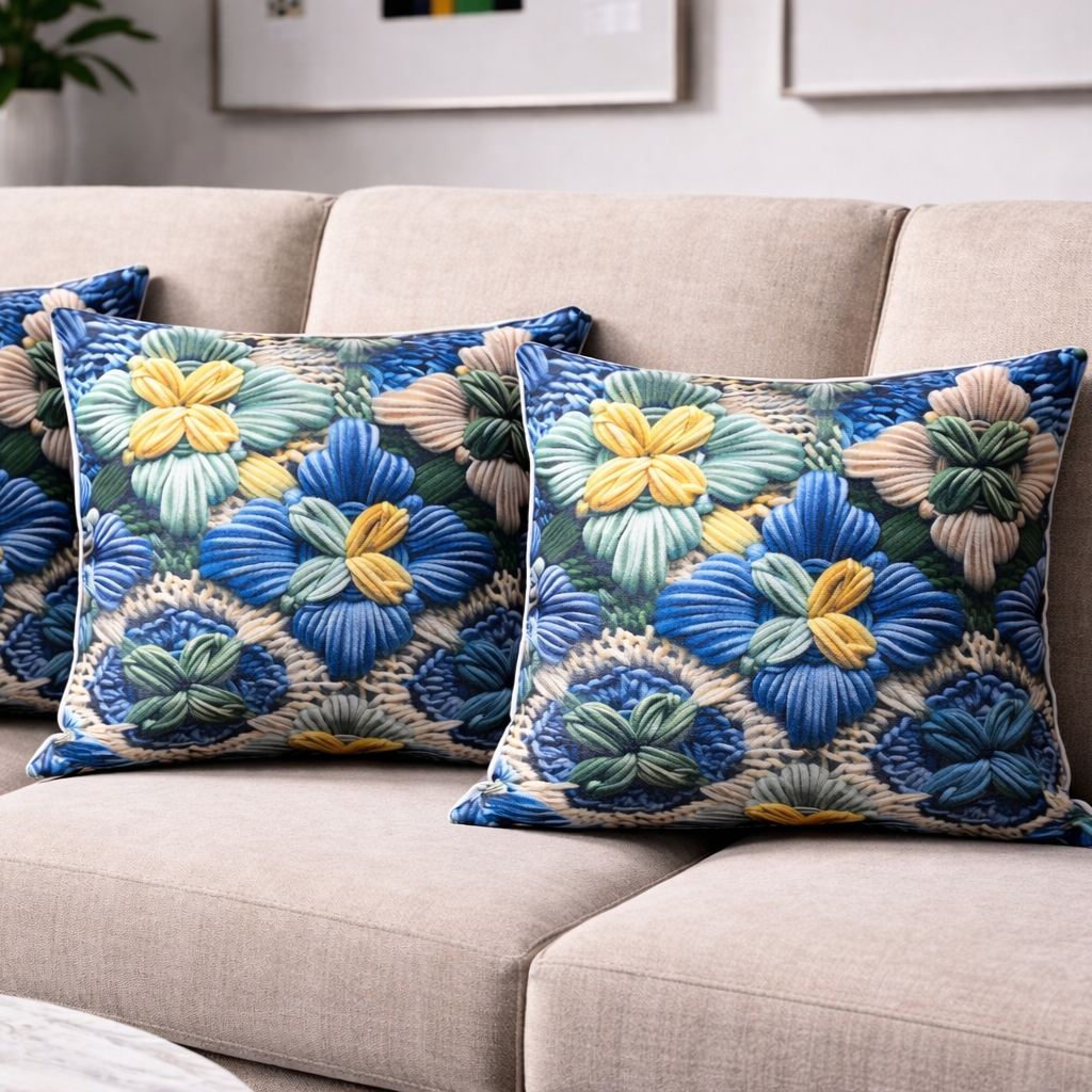 Özdağ Home Concept Modern Dijital Baskılı 3 Boyutlu Dekoratif Kırlent Kılıfı  2 li Set – Renkli, Şık ve Yıkanabilir (43x43 cm) - Görsel 8